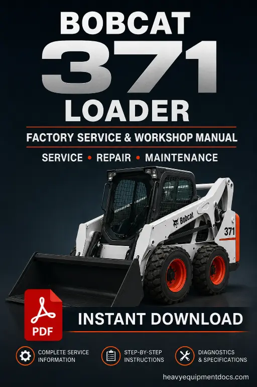 Bobcat 371 Loader factory service manual PDF cover