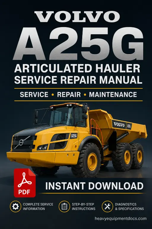 Volvo A25G Articulated Hauler service repair manual PDF cover