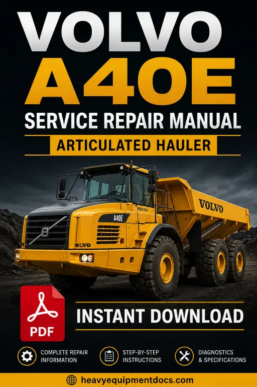 Volvo A40E Articulated Hauler service repair manual cover