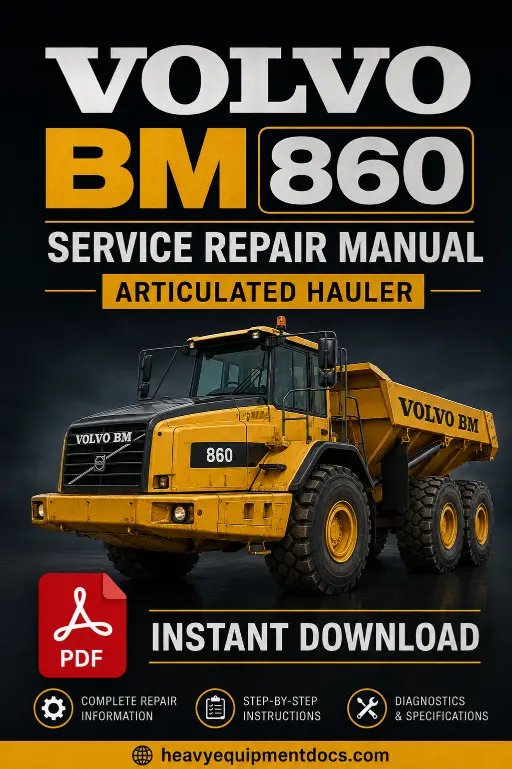 Volvo BM 860 Articulated Hauler service repair manual PDF cover