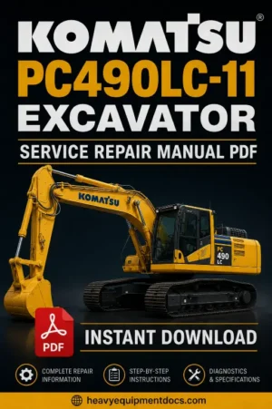 Komatsu PC490LC-11 service repair manual PDF cover