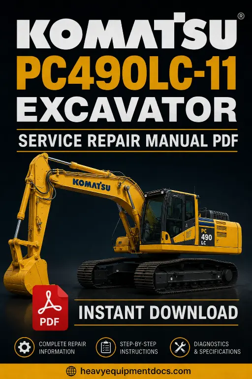 Komatsu PC490LC-11 service repair manual PDF cover