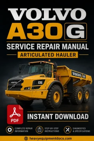 Volvo A30G Articulated Hauler service repair manual PDF cover