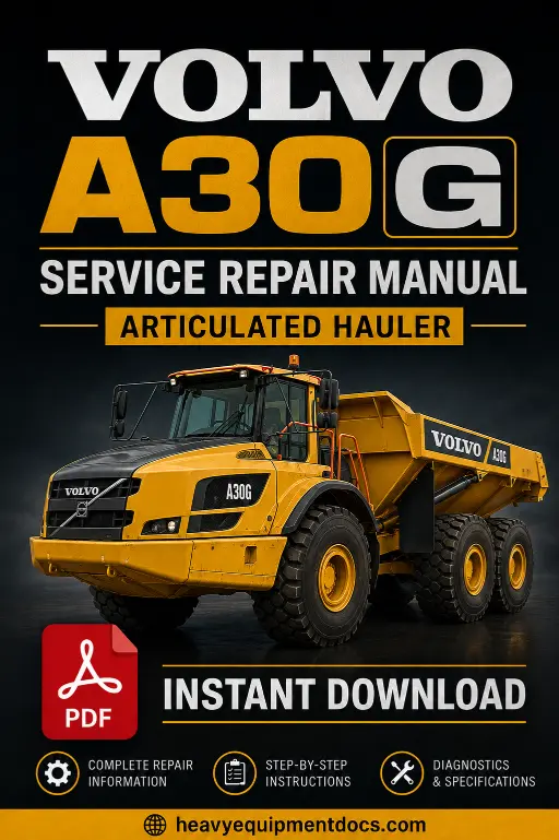 Volvo A30G Articulated Hauler service repair manual PDF cover