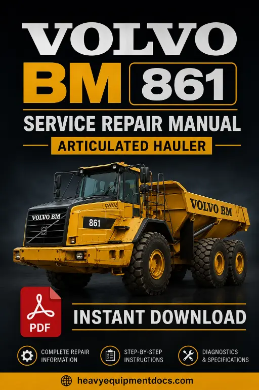Volvo BM 861 Articulated Hauler service repair manual cover